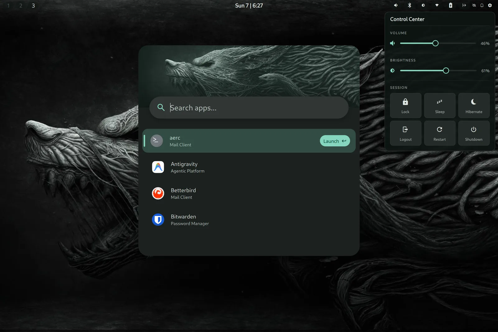 The app launcher